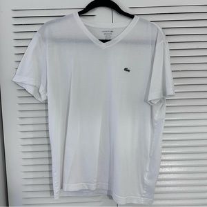Men’s Lacoste Regular Fit White Tee Size L